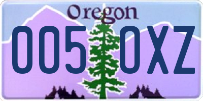 OR license plate 005OXZ