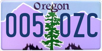 OR license plate 005OZC