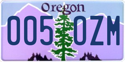 OR license plate 005OZM