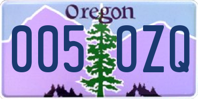 OR license plate 005OZQ