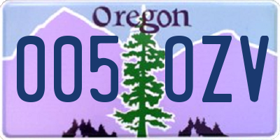 OR license plate 005OZV