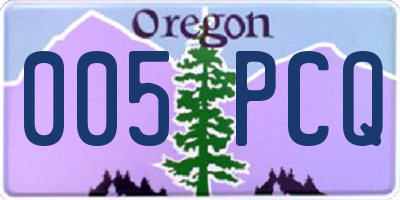 OR license plate 005PCQ