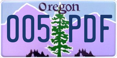 OR license plate 005PDF