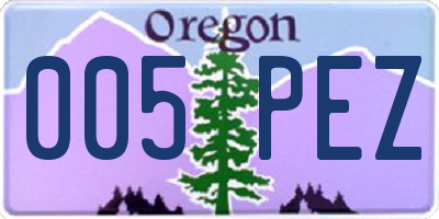 OR license plate 005PEZ