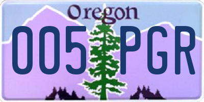 OR license plate 005PGR