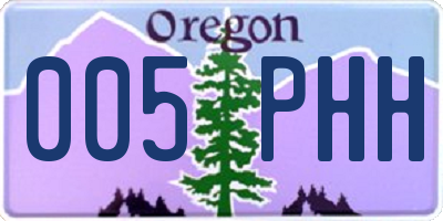 OR license plate 005PHH