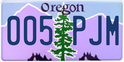 OR license plate 005PJM