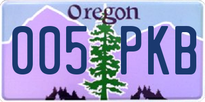 OR license plate 005PKB