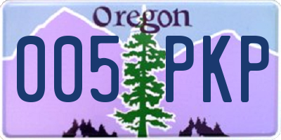 OR license plate 005PKP