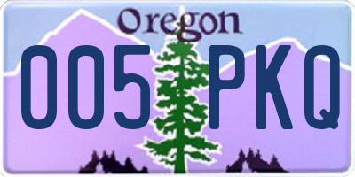 OR license plate 005PKQ