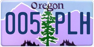 OR license plate 005PLH