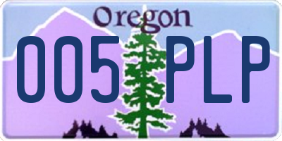OR license plate 005PLP