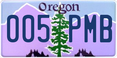 OR license plate 005PMB