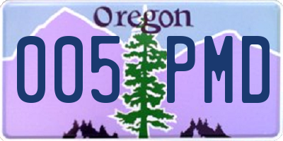 OR license plate 005PMD