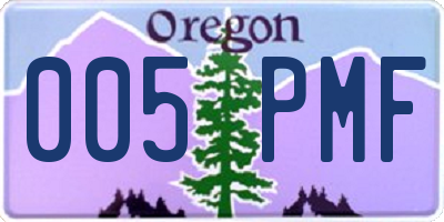 OR license plate 005PMF