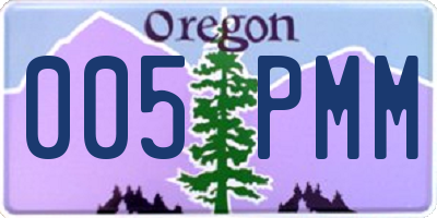 OR license plate 005PMM