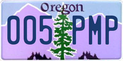 OR license plate 005PMP