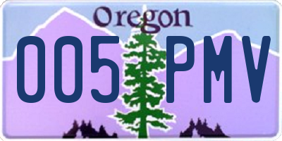 OR license plate 005PMV