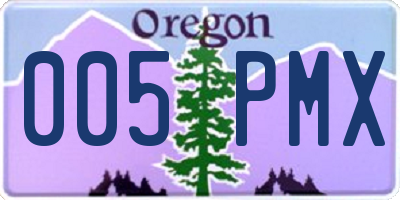 OR license plate 005PMX