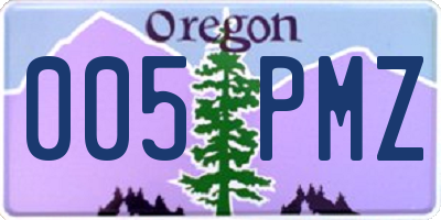 OR license plate 005PMZ