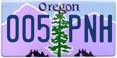 OR license plate 005PNH