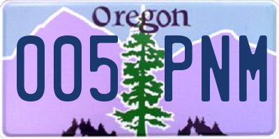 OR license plate 005PNM