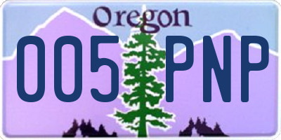 OR license plate 005PNP