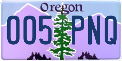 OR license plate 005PNQ