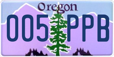 OR license plate 005PPB