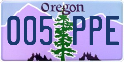 OR license plate 005PPE
