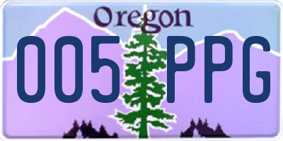 OR license plate 005PPG