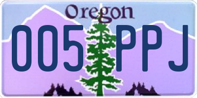 OR license plate 005PPJ