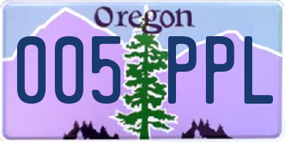OR license plate 005PPL