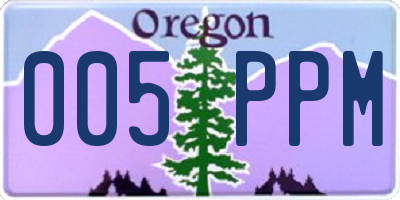 OR license plate 005PPM