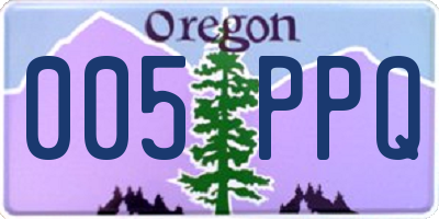 OR license plate 005PPQ