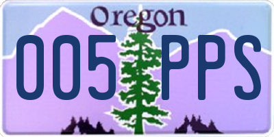OR license plate 005PPS