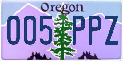 OR license plate 005PPZ