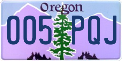 OR license plate 005PQJ