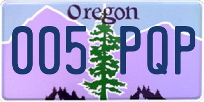 OR license plate 005PQP