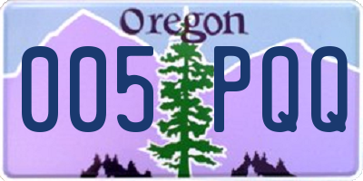 OR license plate 005PQQ