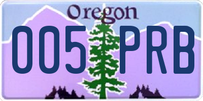OR license plate 005PRB