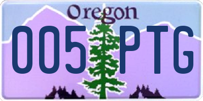 OR license plate 005PTG