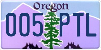 OR license plate 005PTL