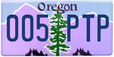 OR license plate 005PTP