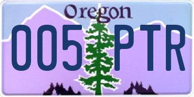 OR license plate 005PTR