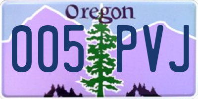 OR license plate 005PVJ