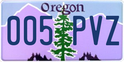 OR license plate 005PVZ