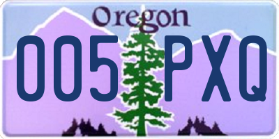 OR license plate 005PXQ
