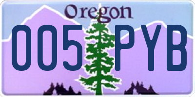 OR license plate 005PYB