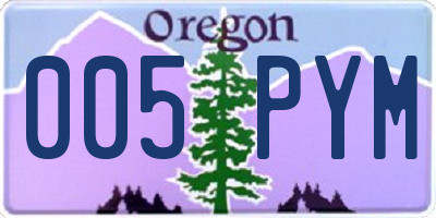 OR license plate 005PYM